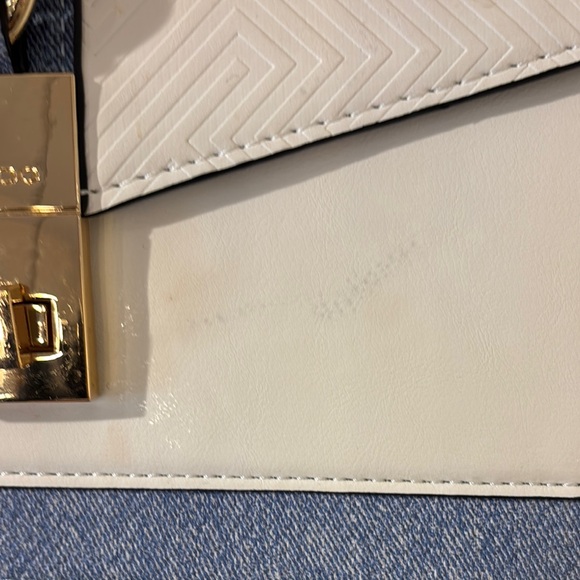 ALDO Blue Denim with White & Gold. Top Handle with Crossbody - Picture 5 of 12